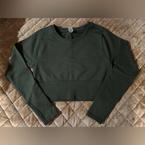 Aerie Sidewalk Long Sleeve Crop Top